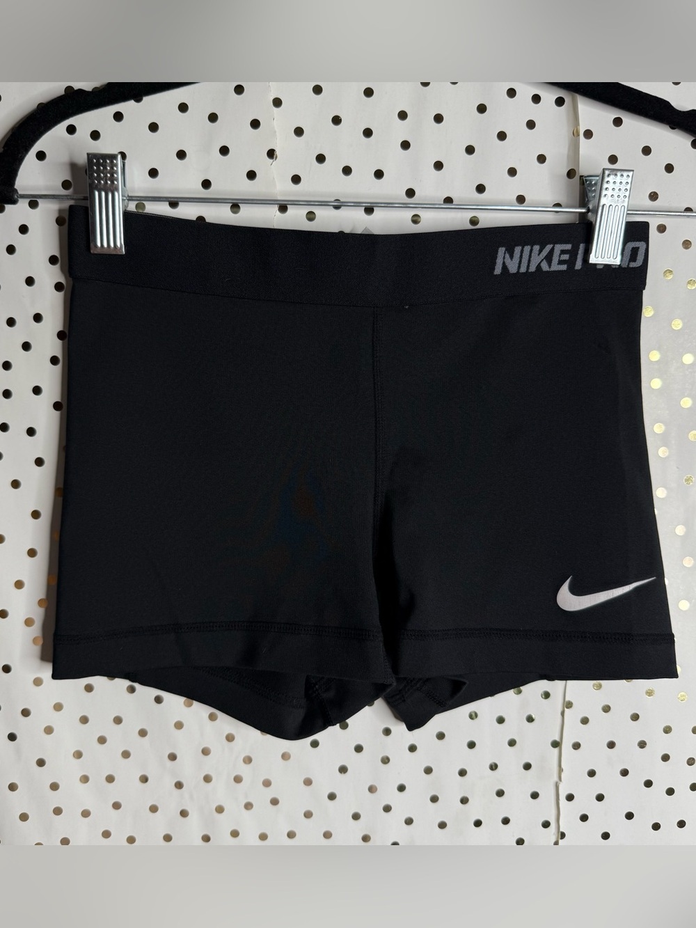 Nike Black Women's Athletic Compression Shorts with Swoosh